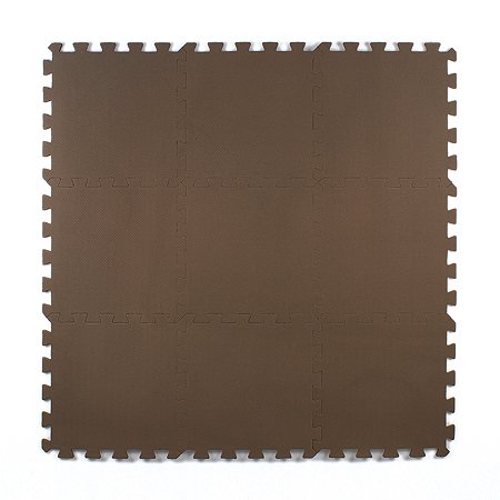 Мягкий пол коврик-пазл Eco cover развивающий коричневый 33х33 - фото 2