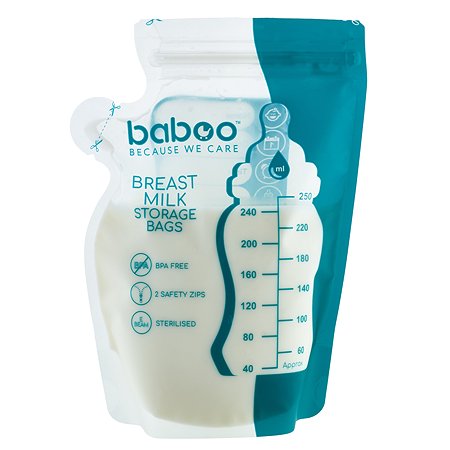 Пакеты для хранения грудного молока BABOO 25шт 2-005 - фото 1