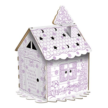 Домик-раскраска картонный Золотая сказка игровой развивающий домик высота 130 см - фото 12
