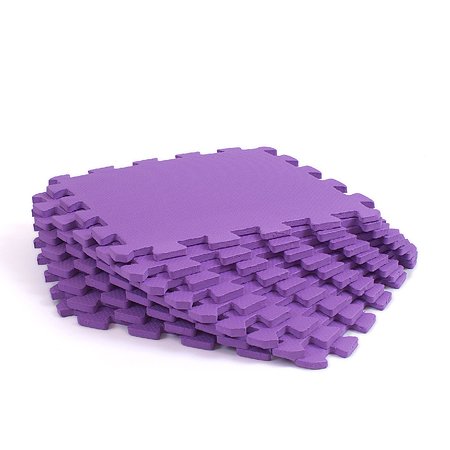 Мягкий пол коврик-пазл Eco cover развивающий фиолетовый 33х33 - фото 1