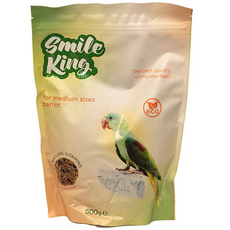 Корм для средних попугаев Smile King дой-пак пакет 500 г