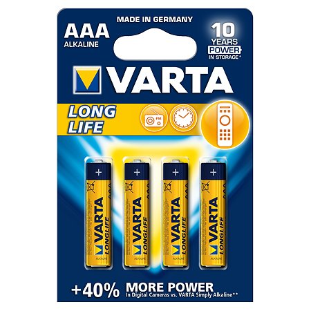 Батарейка Varta Longlife Micro 1.5V - LR03/ AAA 4шт