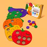 Мозаика сортер Raduga Kids 5в1 Овощи деревянные игрушки для малышей