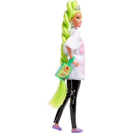 Кукла Barbie Экстра с зелеными неоновыми волосами HDJ44 - фото 5