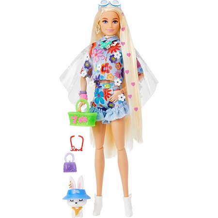 Кукла Barbie Экстра в одежде с цветочным принтом HDJ45 - фот о 1