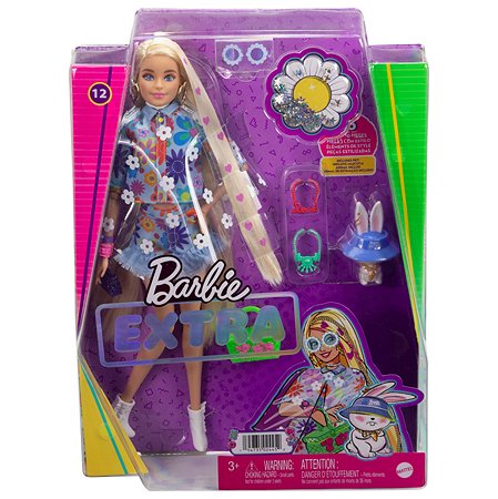 Кукла Barbie Экстра в одежде с цветочным принтом HDJ45 - фото 2