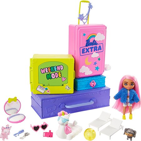 Набор игровой Barbie Экстра Мини-кукла с питомцами HDY91