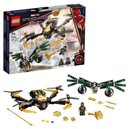 Конструктор LEGO Super Heroes Дуэль дронов Человека-паука 76195
