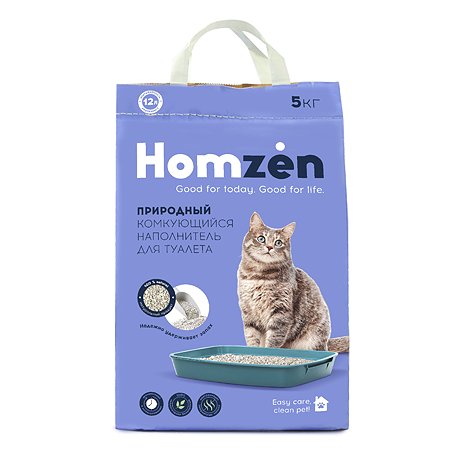 Наполнитель для кошачьего туалета Homzen комкующийся 5кг