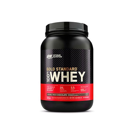 Протеин Optimum Nutrition Gold Standard 100% Whey 909 гр Двойной насыщенный шоколад
