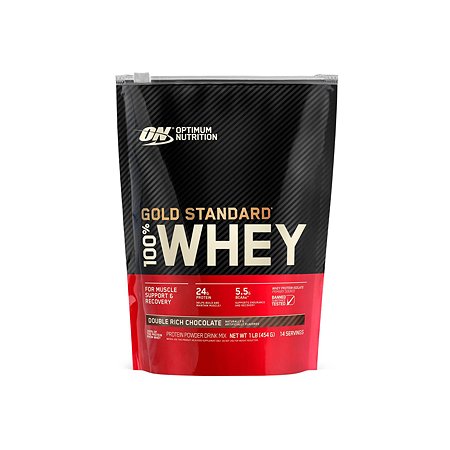 Протеин Optimum Nutrition Gold Standard 100% Whey 454 гр. со вкусом Двойной насыщенный шоколад