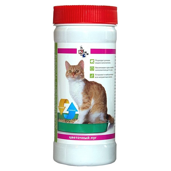 Ликвидатор запаха КиСка для кошачьего туалета Цветочный луг 400 г