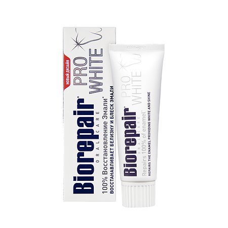 Зубная паста Biorepair Pro White сохраняющая белизну 75 мл - фото 1