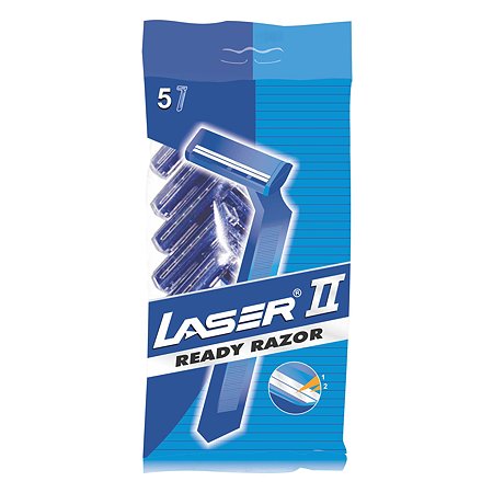 Одноразовые бритвы LASER с двумя лезвиями серии Лазер 2 5шт