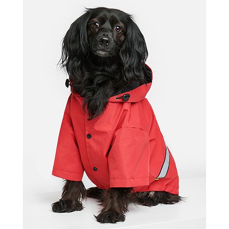 Куртка-дождевик для собак Zoozavr красная 50