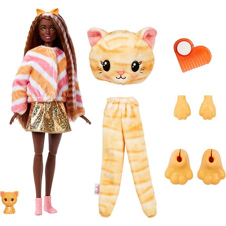 Кукла Barbie Cutie Reveal Милашка-проявляшка Котёнок HHG20 - фото 1