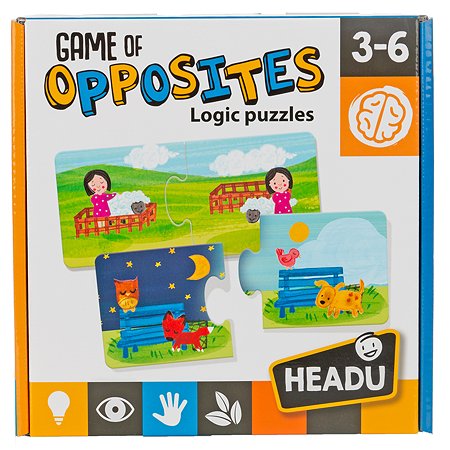 Игра настольная развививающая HEADU в противоположности для детей с 3 лет