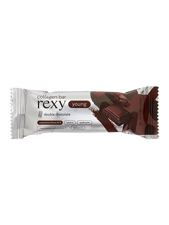 Протеиновые батончики ProteinRex rexy YOUNG с коллагеном двойной шоколад 18шт - фото 2