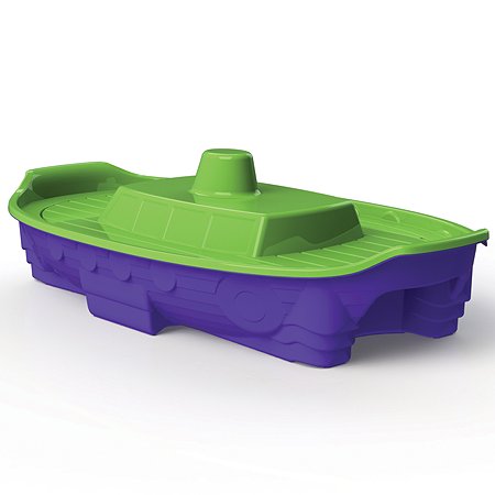 Песочница-бассейн с крышкой Doloni салатово фиолетовая - фото 1