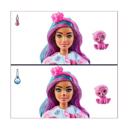Кукла Barbie Cutie Reveal Милашка-проявляшка Ленивец - фото 4