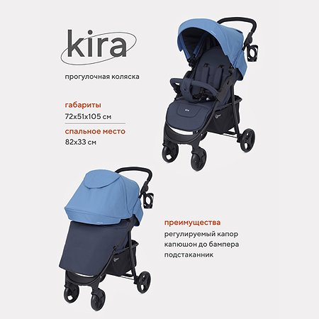 Коляска детская прогулочная Rant Basic KIRA RA090 Blue