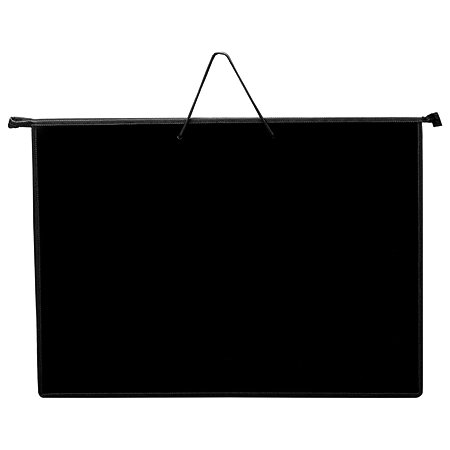 Папка-сумка Пифагор портфель для рисунков и чертежей для школы с ручками А2 1 отделение черная - фото 2