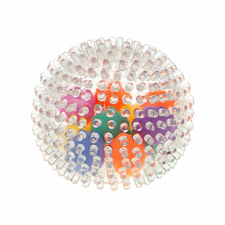 Игрушка-антистресс 1 TOY Жмяка шар игольчатый с большими разноцветными шариками - фото 1