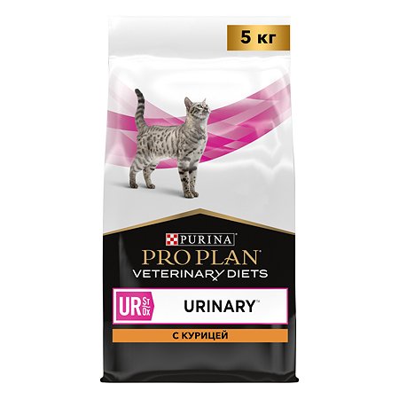 Корм для кошек Purina Pro Plan Veterinary diets UR St/Ox Urinary при болезни нижних отделов мочевыводящих путей с курицей сухой 5кг