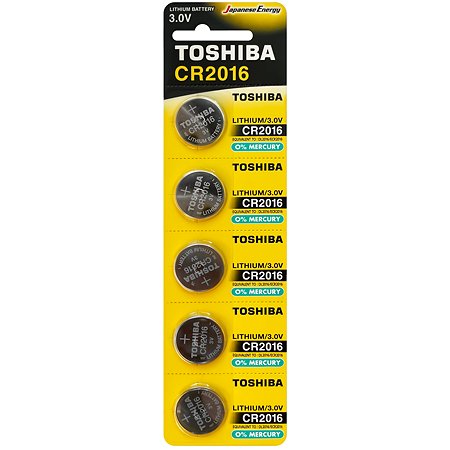 Батарейки Toshiba литиевые Таблетка Special 5шт CR2016 3V