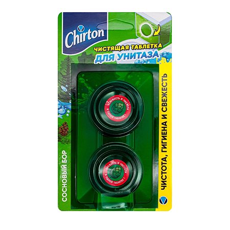 Чистящие таблетки для унитаза Chirton С основый бор 2 шт по 50гр - фото 1