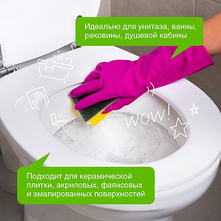 Средство для мытья сантехники SYNERGETIC Средство для сантехники концентрированное без хлора 5 л - фото 5