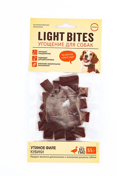 Лакомства для собак Light Bites 55г Утиное филе C006 LIGHT BITES